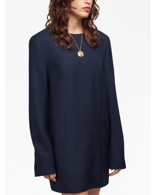 AMI Blue Virgin Wool Minidress