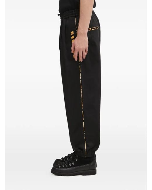 Wacko Maria Black Drawstring Track Pants for men