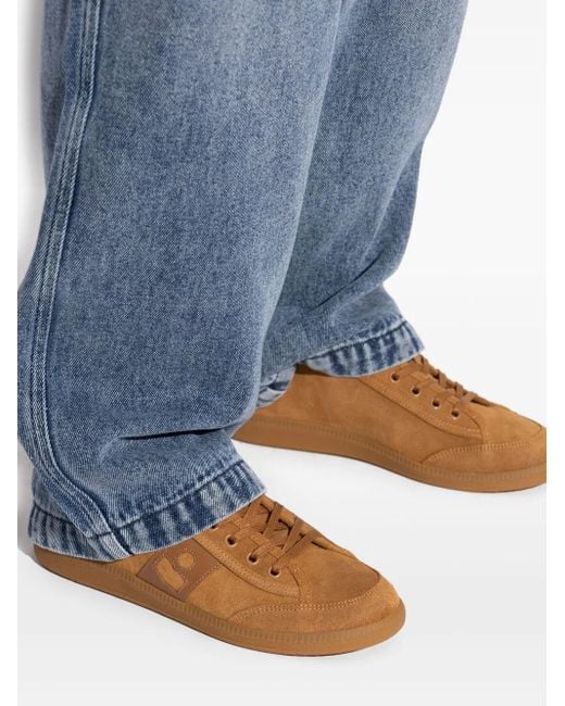 Isabel Marant Brown Suede Lace-Up Sneakers