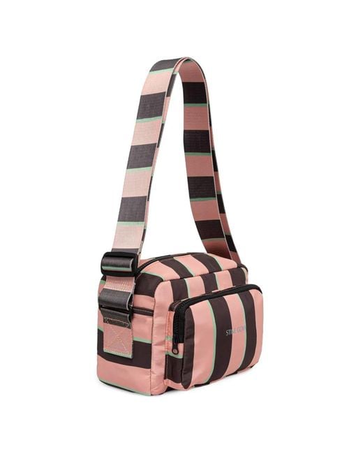 Stine Goya Pink Striped Cross Body Bag