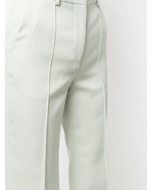 Lanvin White Cropped Flared Trousers