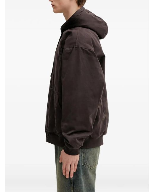 Adidas Black Hooded Zip Jacket for men