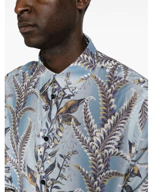 Chemise à imprimé botanique Etro pour homme en coloris Blue