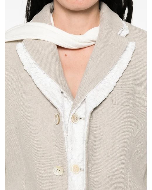 Comme des Garçons White Classic Blazer
