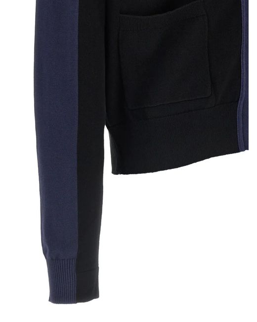 Kiko Kostadinov Blue Munno Knit Colour-Block Cardigan for men