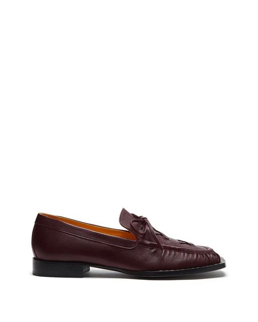 LILI CURIA Red Beau Laced Beau Loafers