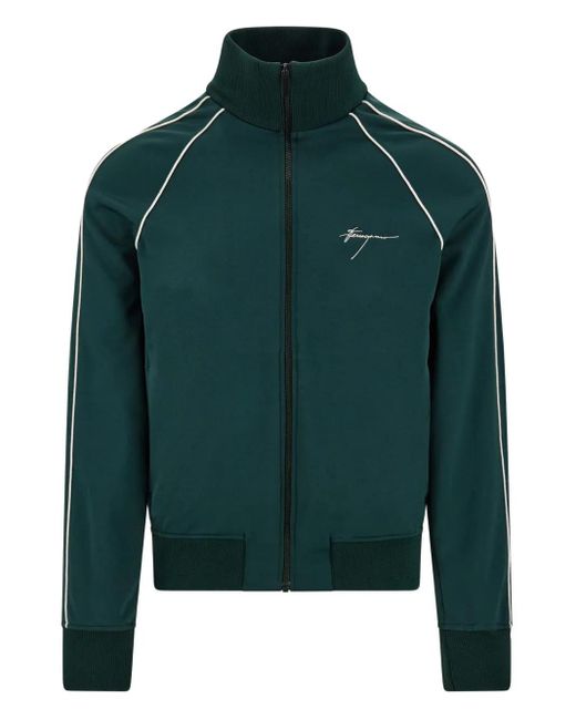 Ferragamo Green Logo-Print Tracksuit Top for men