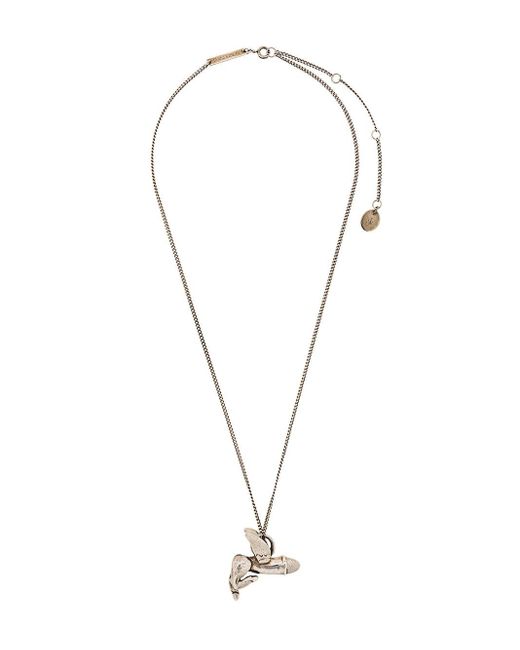 J.W. Anderson Metallic Flying Penis Necklace for men