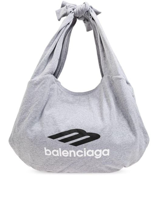 Balenciaga Gray New Jersey Shoulder Bag for men