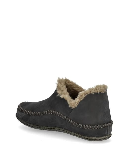Sorel Black Chaussons Manawan À Bords En Fourrure for men