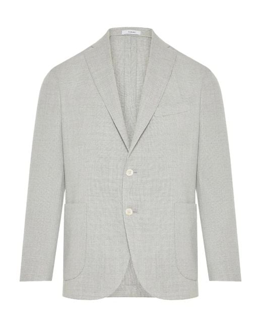 Boglioli Gray Linen Blazer for men