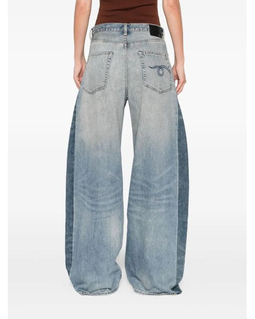 R13 Blue Darcy Wide-Leg Jeans