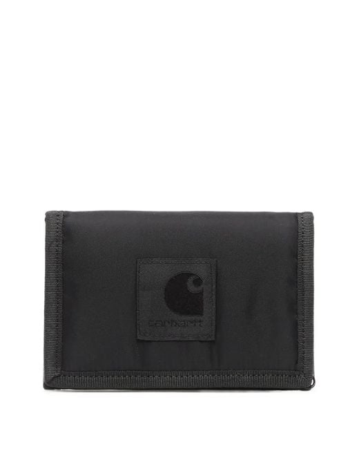 Carhartt Black Otis Logo-Patch Wallet