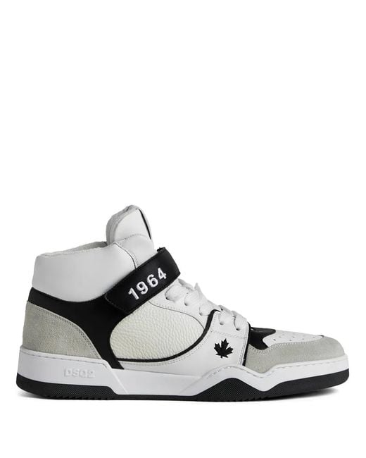 DSquared² White Spiker High-Top Sneakers for men