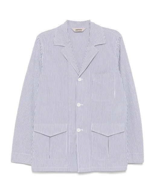 Blazer A Rayas Aspesi de hombre de color Purple