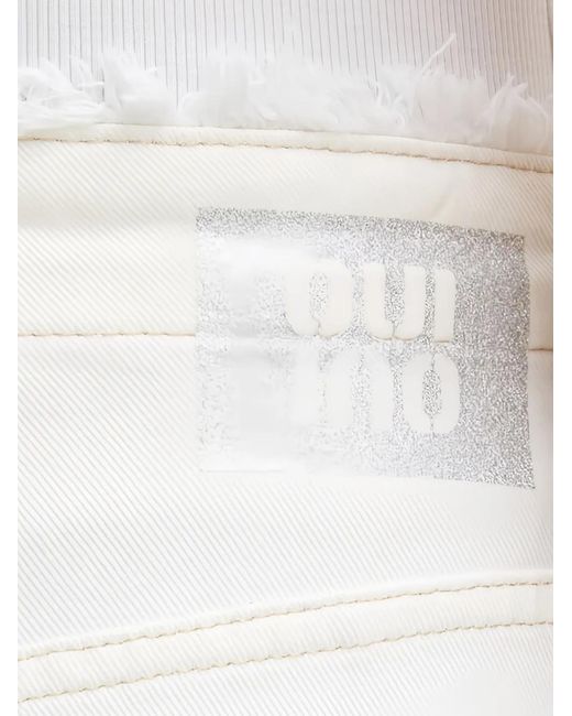Ouí White Frayed Jeans