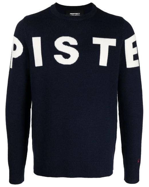 Perfect Moment Blue Piste Two-Tone Jumper for men