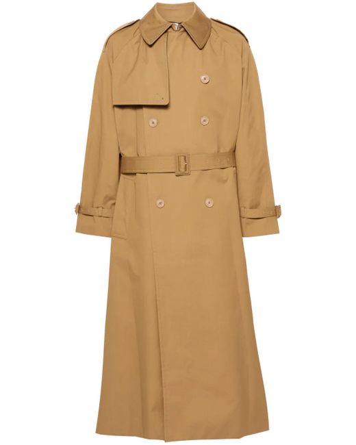 Vetements Natural Double-Breasted Trench Coat
