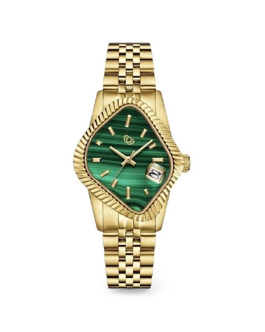 LAARVEE Metallic Asymmetric-Case 42Mm Watch for men