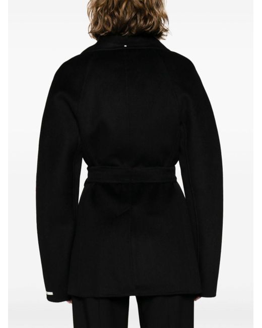 Sportmax Black Belted Double-breasted Jacket