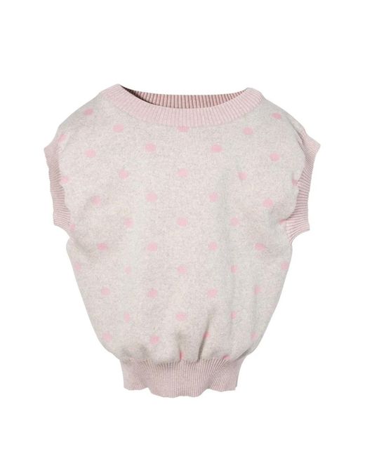 Andrej Gronau White Polka-Dot Jacquard-Knit Vest