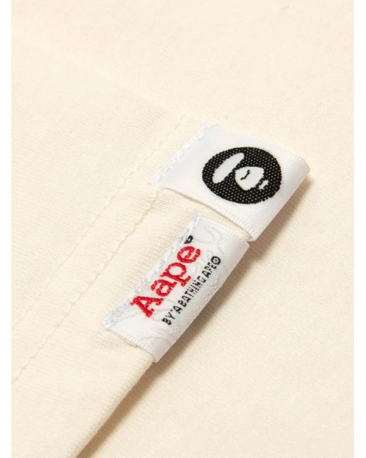 Aape By A Bathing Ape White Aapeunvs Cotton T-Shirt for men