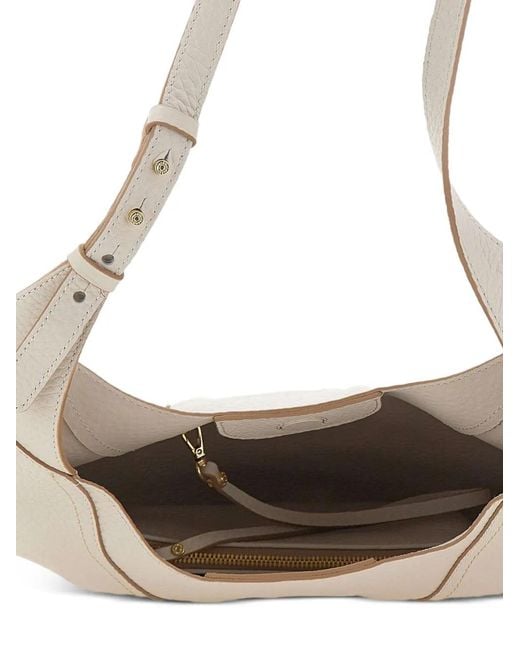 Gianni Chiarini White Juno Grained-Leather Shoulder Bag