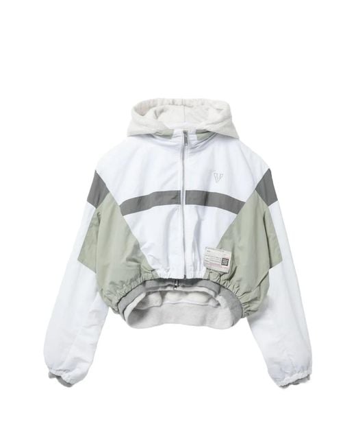 Maison Mihara Yasuhiro White Triple-Layered Zipped Jacket