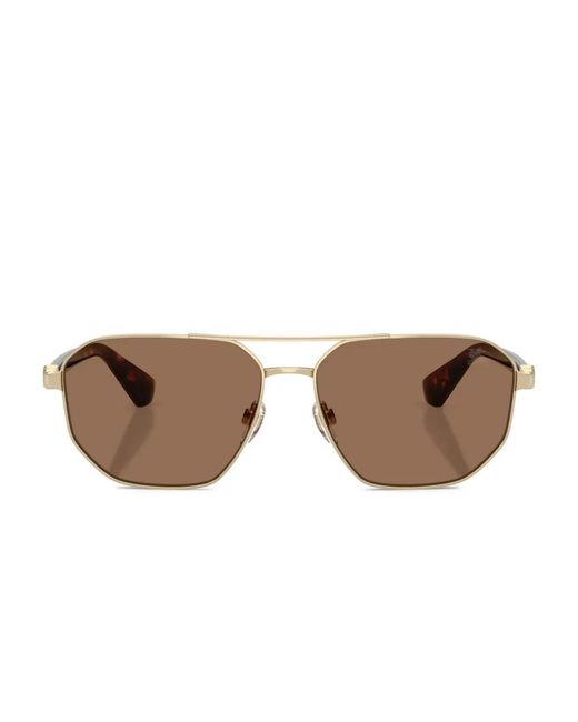 Burberry Brown Geometric-Frame Sunglasses for men
