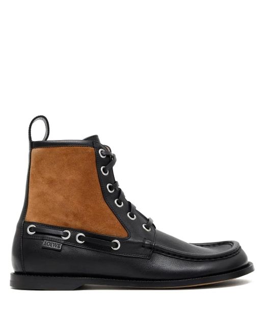 メンズ Loewe Campo レースアップ ブーツ Brown