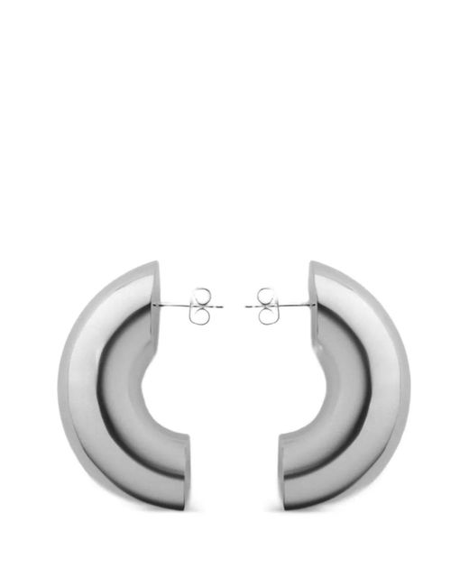 Eliou White Chunky Hoop Earrings