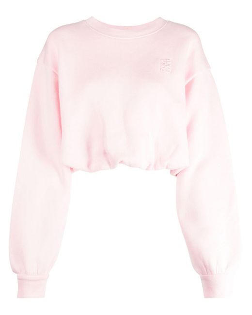 Sandro Sweater Met Geborduurd Logo in het Pink