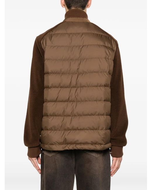 Moncler Brown Zip-Up Cardigan for men