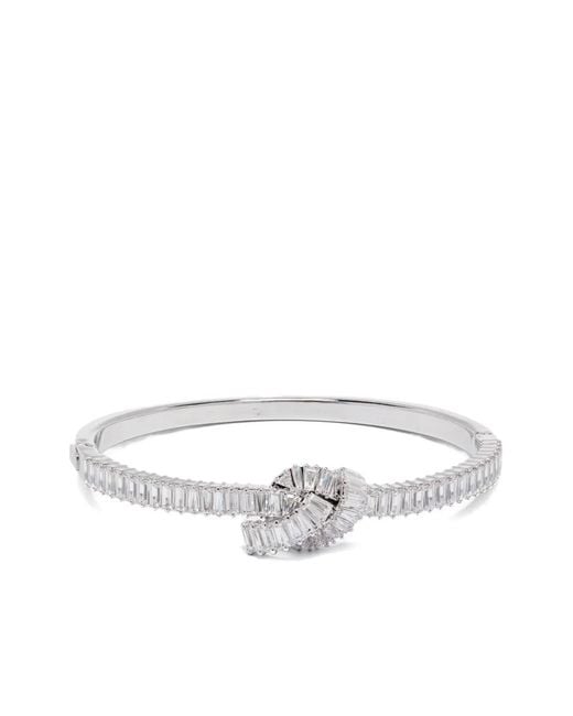 Swarovski White Baguette-Cut Knot Bracelet
