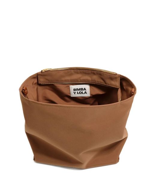 Bimba Y Lola Brown Large Carlino Shoulder Bag