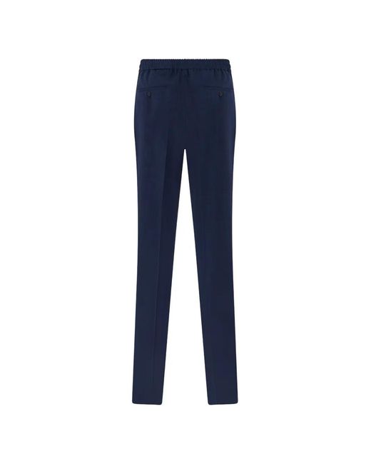 Slowear Blue Drawstring Elasticated-Waist Trousers for men