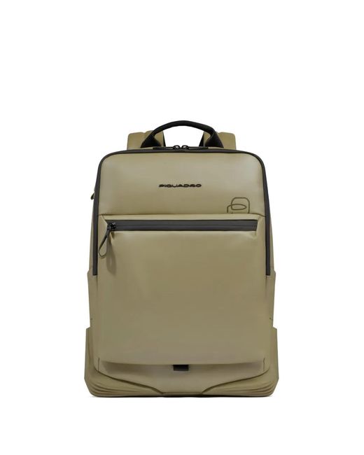 Piquadro Green 15.6" Water-Resistant Laptop Backpack for men