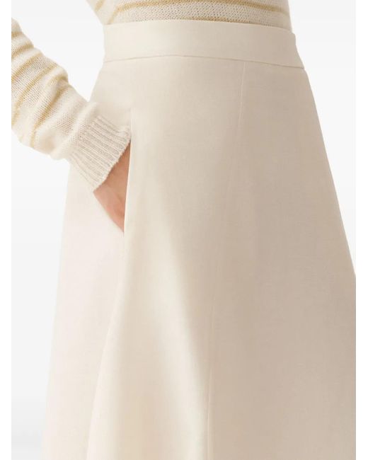Fabiana Filippi Natural A-Line Midi-Skirt