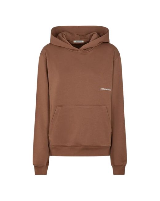hinnominate Brown Hooded Long-Sleeve Sweater
