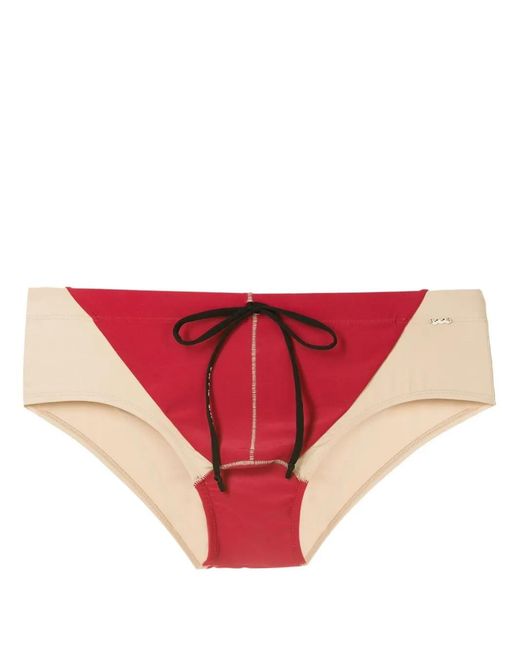 Amir Slama Pink Two-Tone Drawstring Swim Trunks for men