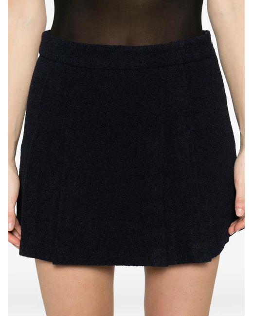 Thelaurent Black Pleated Mini Skirt