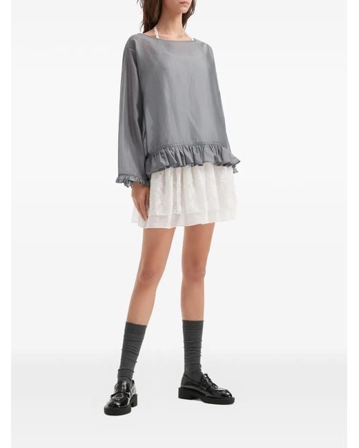 B+ AB Gray Ruffled Playsuit