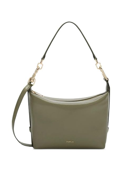 Furla Green Small Tonie Shoulder Bag