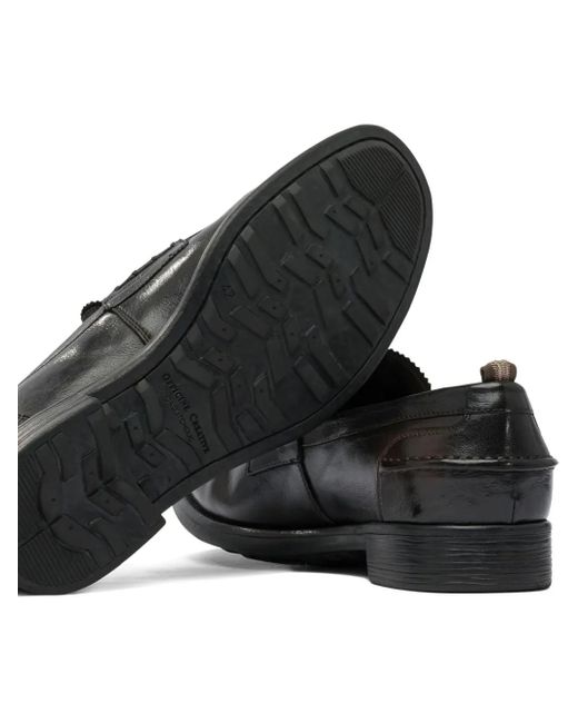 メンズ Officine Creative レザー ペニーローファー Black