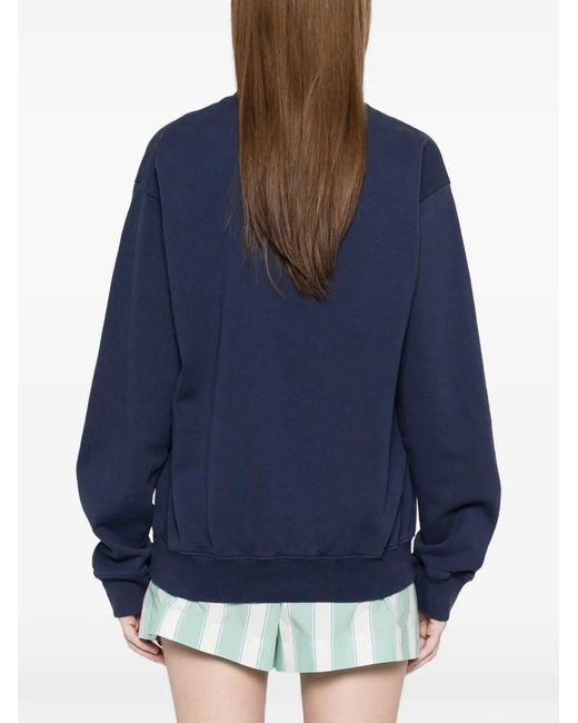 Sporty & Rich Blue Graphic-Print Sweatshirt