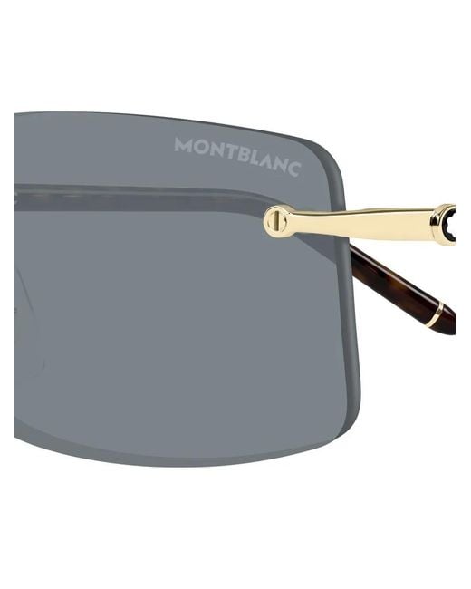 Montblanc Metallic Rectangle-Frame Sunglasses for men