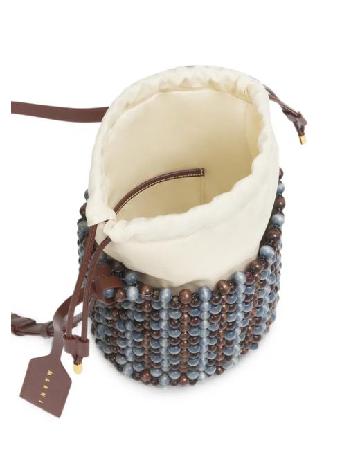 Marni Black Lilac And Beads Bag