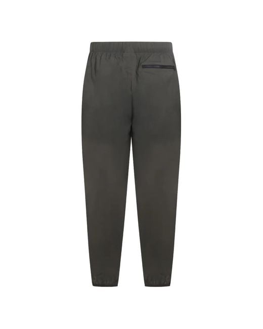 The North Face Gray Zip Logo-Patch Trousers for men