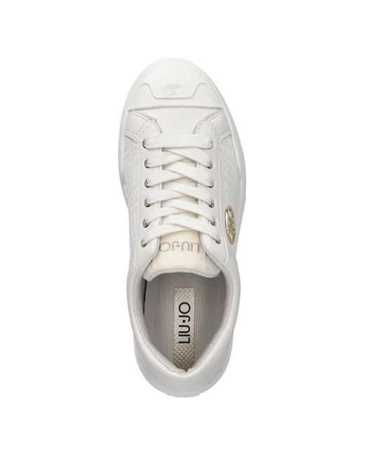 Liu Jo White Sneakers With Monogram Logo