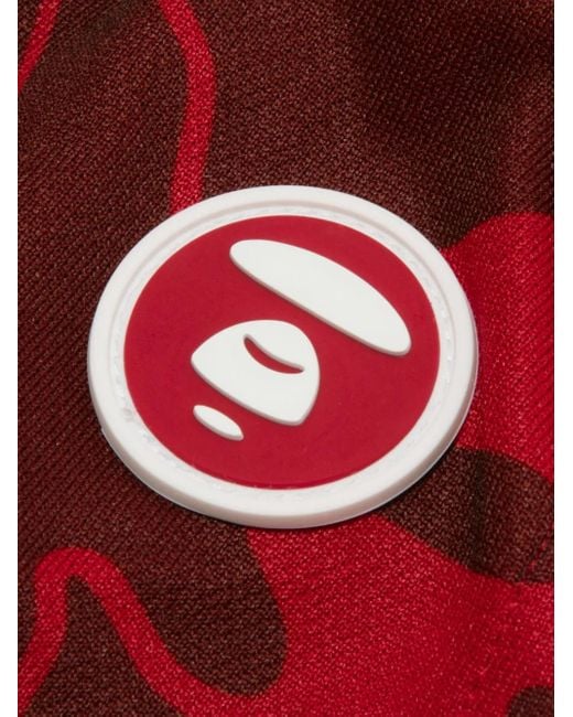 Aape By A Bathing Ape Red Ape Head Logo-Patch Track Pants for men